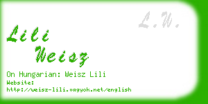 lili weisz business card